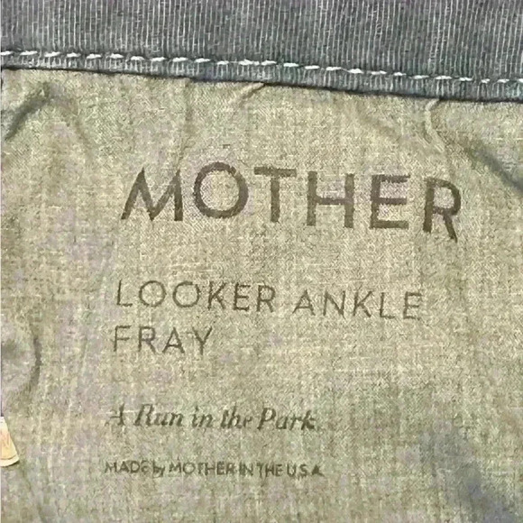 Mother Looker Ankle Fray A Run In The Park Thunderstorm Skinny Jeans Size 28 - Picture 5 of 15